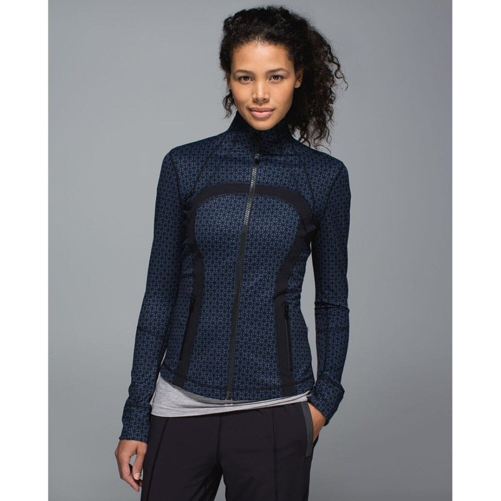 lululemon athletica Navy Geometric Full-Zip Jacket